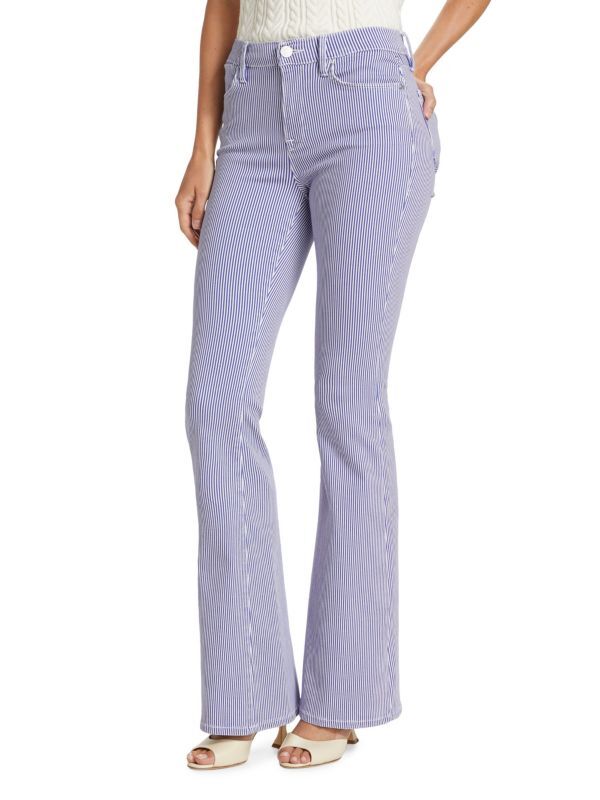 Pantalon Le High Flare - Blue Stripe