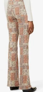 Pantalon Le High Flare Patchwork Snake - Sepia Multi