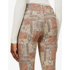 Pantalon Le High Flare Patchwork Snake - Sepia Multi