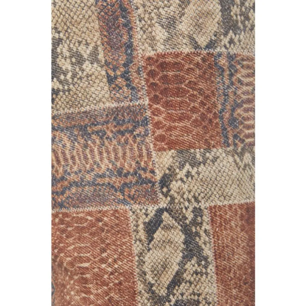 Pantalon Le High Flare Patchwork Snake - Sepia Multi