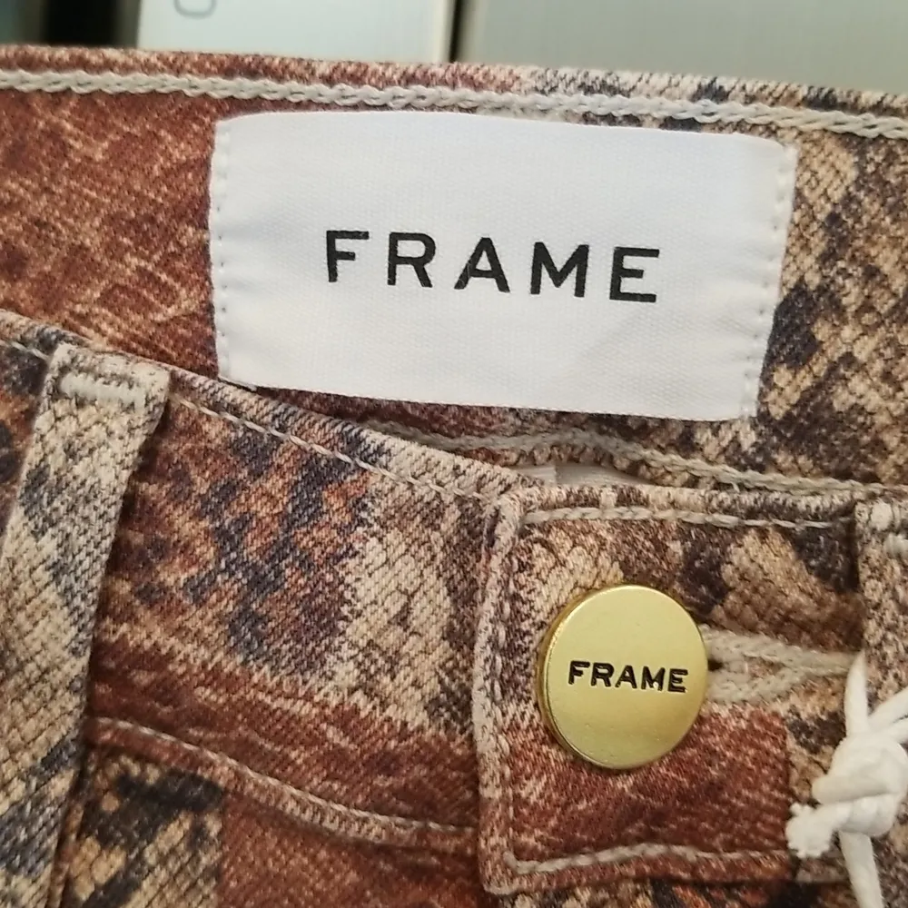 Pantalon Le High Flare Patchwork Snake - Sepia Multi