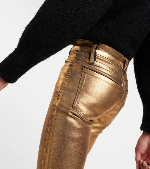 Pantalon Le High Straight - Gold Chrome