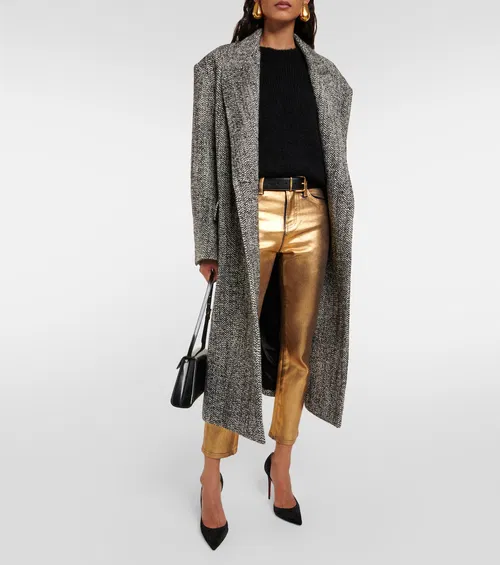 Pantalon Le High Straight - Gold Chrome