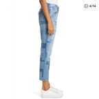 Pantalon Le High Straight Laser Patchwork - Indigo Multi
