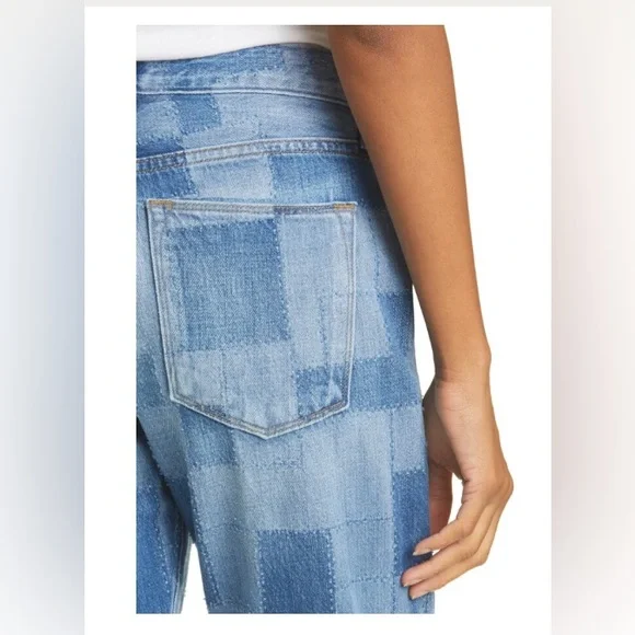 Pantalon Le High Straight Laser Patchwork - Indigo Multi