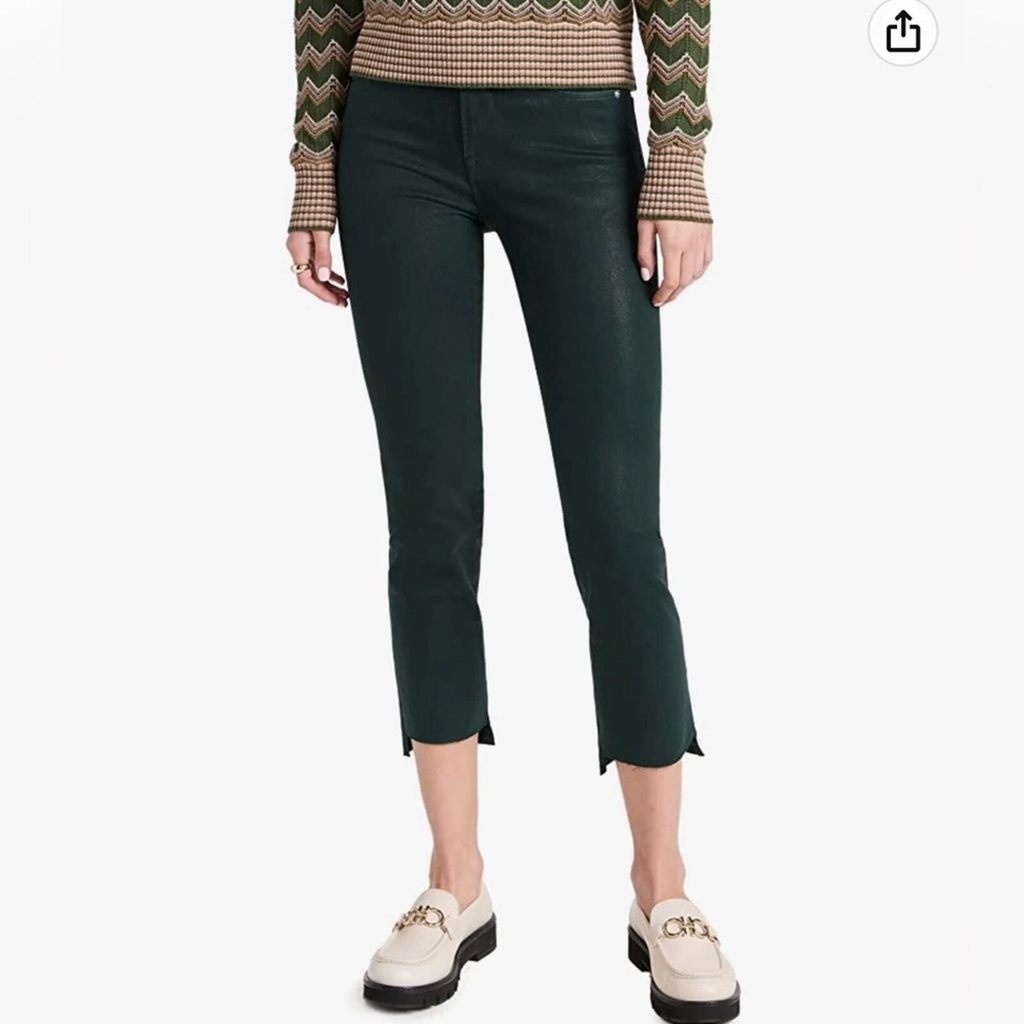 Pantalon Le High Straight Raw Stagger Coated - Pine