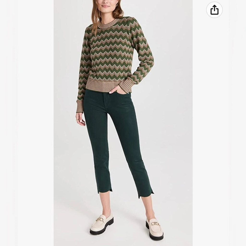 Pantalon Le High Straight Raw Stagger Coated - Pine
