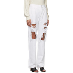 Pantalon Le Hollywood Jean - Rumpled Blanc Rips