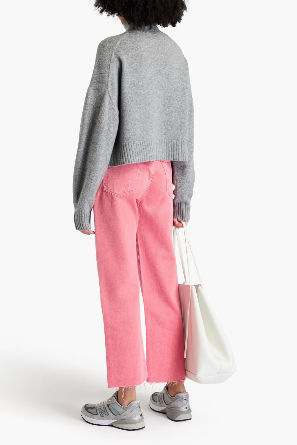 Pantalon Le Jane Crop Raw After - Washed Flamingo
