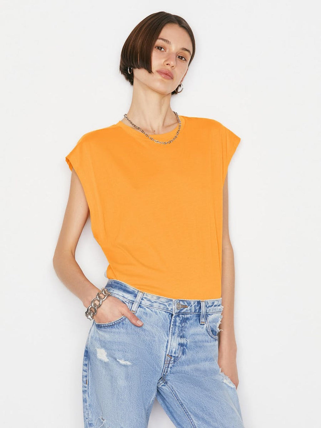 Top Le Mid Muscle Crew - Kumquat
