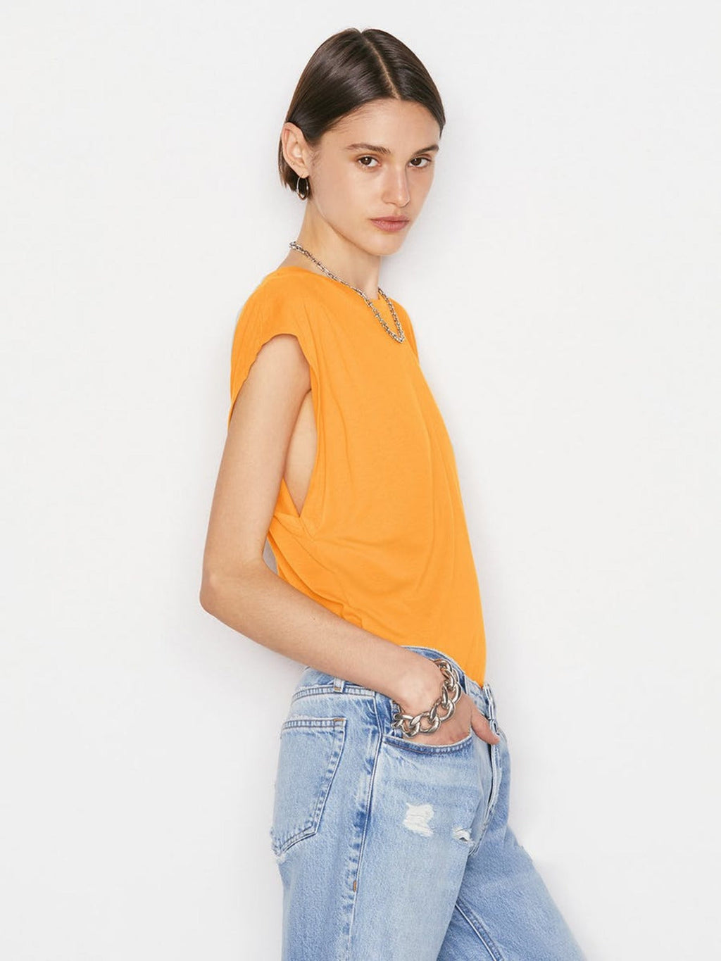 Top Le Mid Muscle Crew - Kumquat