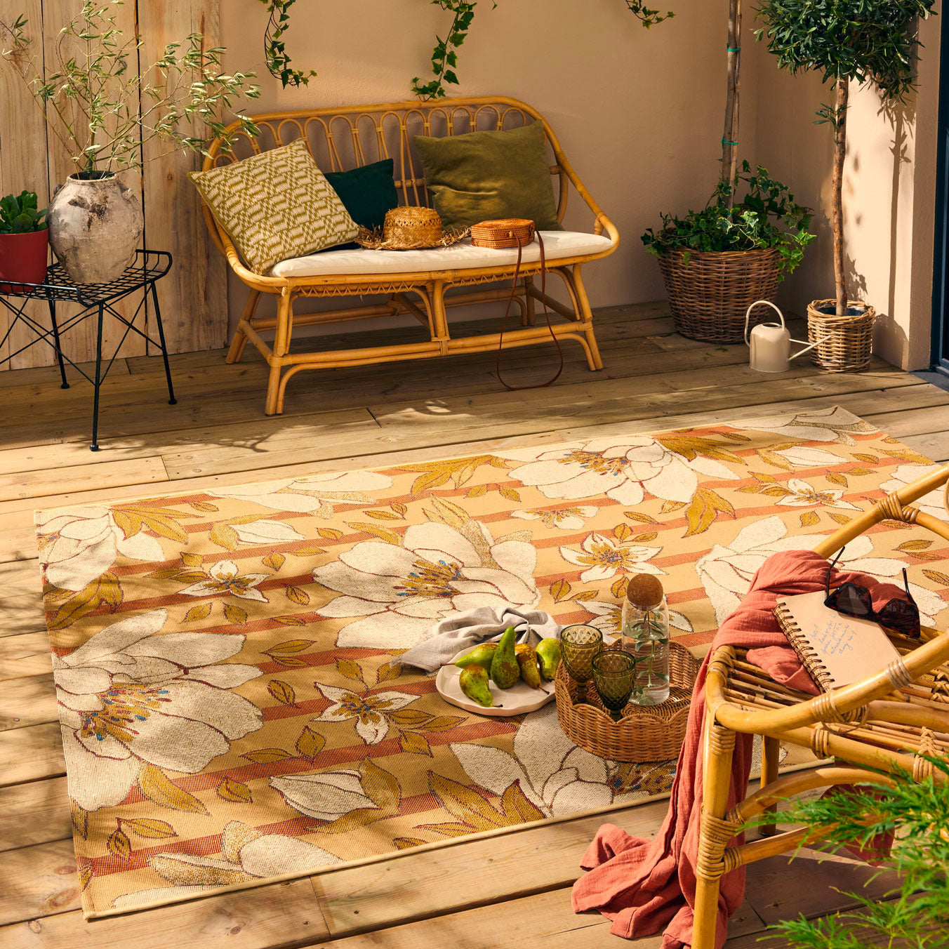 Lido - Tapis D'Extérieur - Polypropylène/Polyester - Multicolore