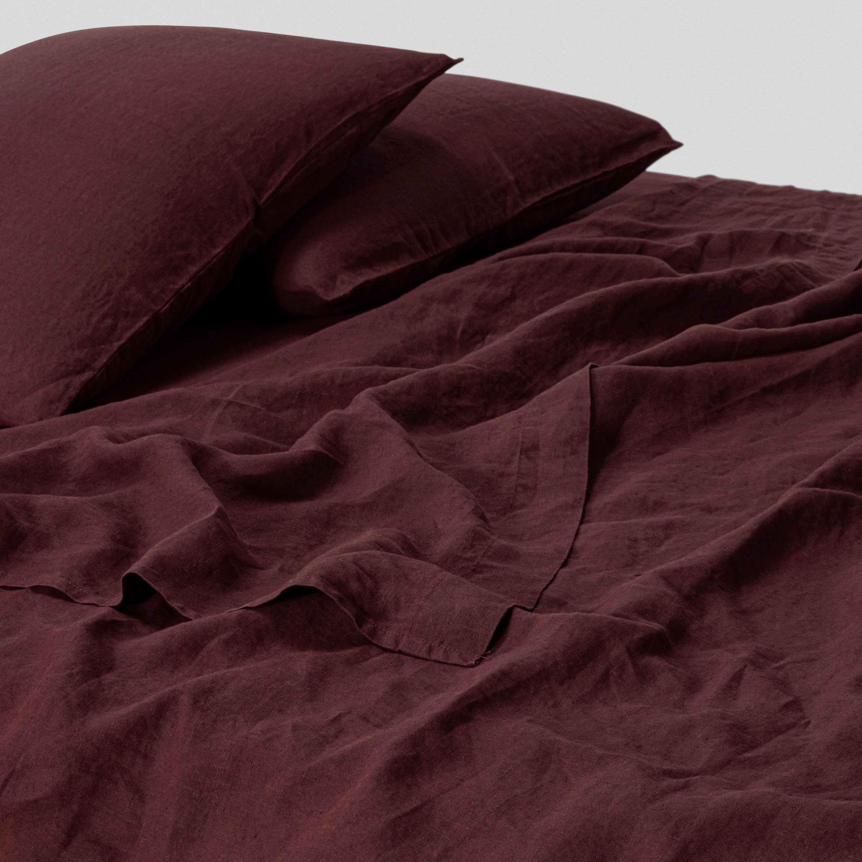 Drap Plat En Lin Lavé 190G/M² - Vignes