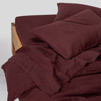 Drap Housse En Lin Lavé 190G/M² - Vignes