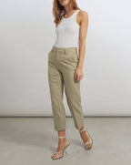 Reiko - Pantalon Basic Liv Straight Cropped - Honeycomb - Femme