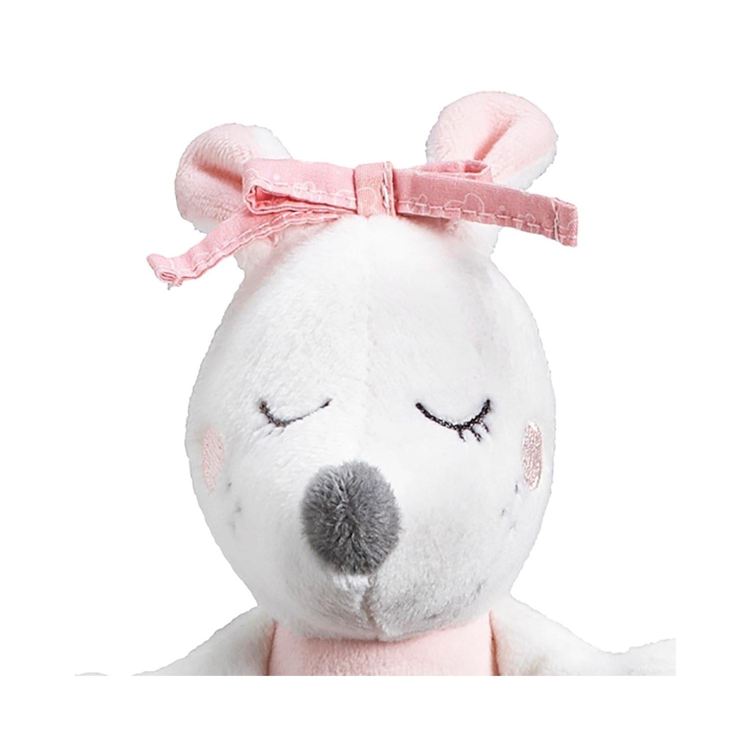 Hochet Petite Souris Danseuse Étoile En Velours Rose