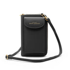 Pochette Bandoulière Étui Portable, Portefeuille London - Noir