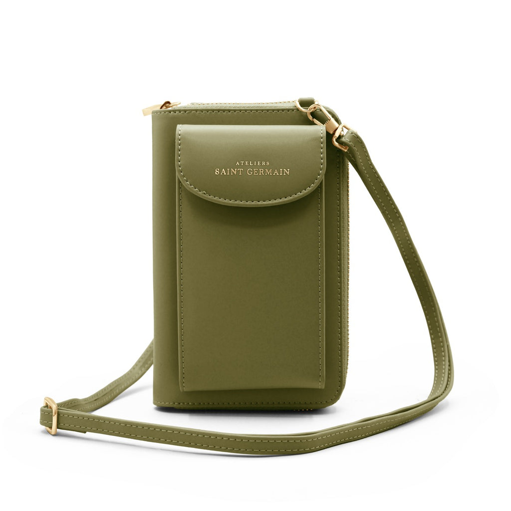 Pochette Bandoulière Étui Portable, Portefeuille London - Khaki