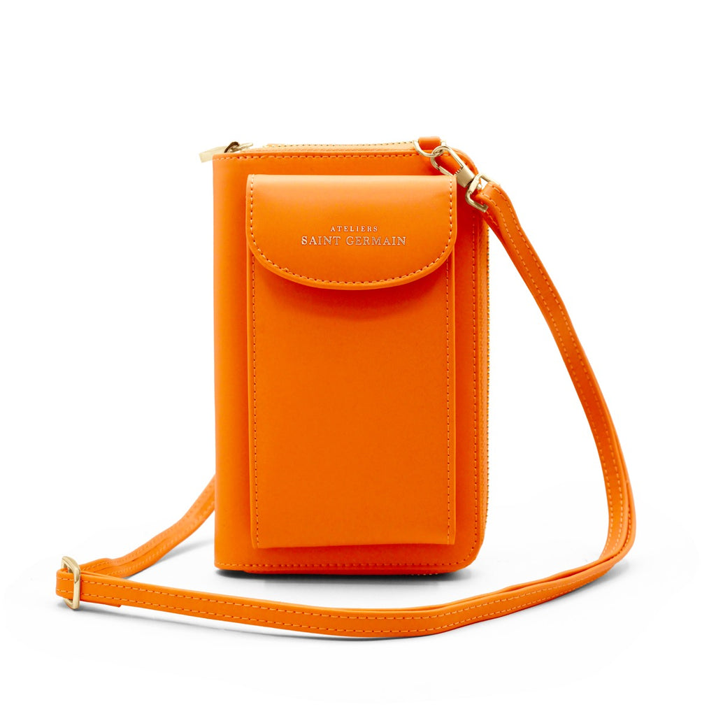 Pochette Bandoulière Étui Portable, Portefeuille London - Orange