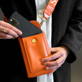Pochette Bandoulière Étui Portable, Portefeuille London - Orange