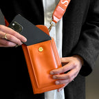Pochette Bandoulière Étui Portable, Portefeuille London - Orange