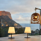 Twins - Lampe De Table Sans Fil - Acier - Gris