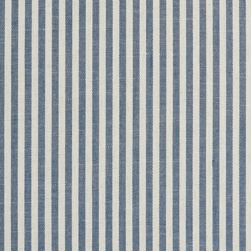 Louison - Tête De Lit - Tissu Lin Rayé - Blanc Et Bleu