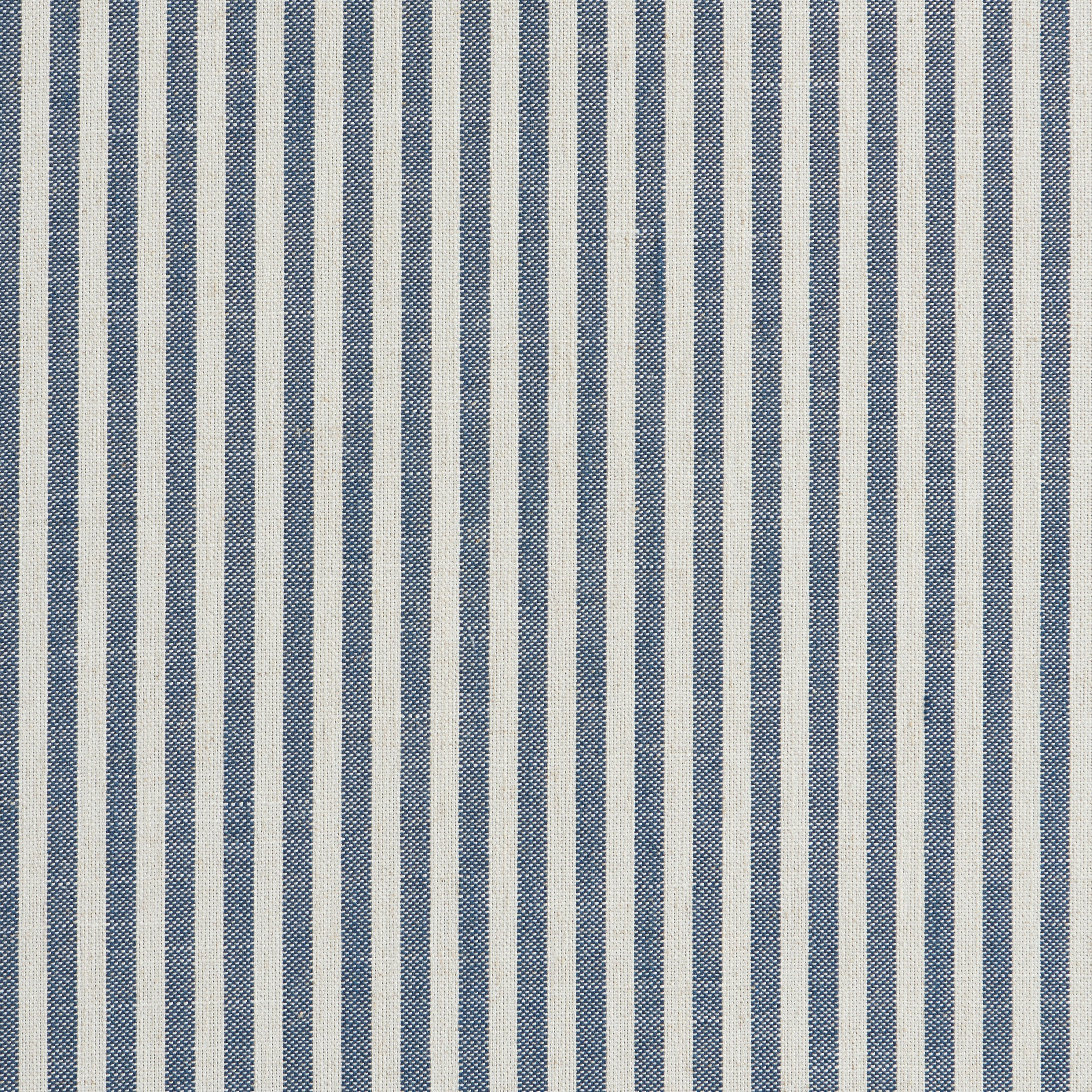 Louison - Tête De Lit - Tissu Lin Rayé - Blanc Et Bleu