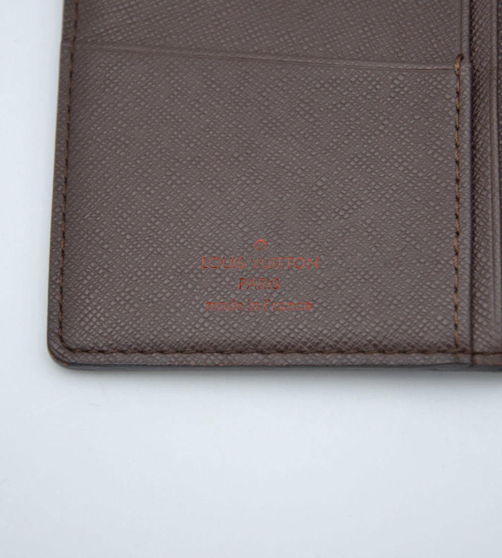 Portefeuille Louis Vuitton En Toile Enduite Damier Ebene
