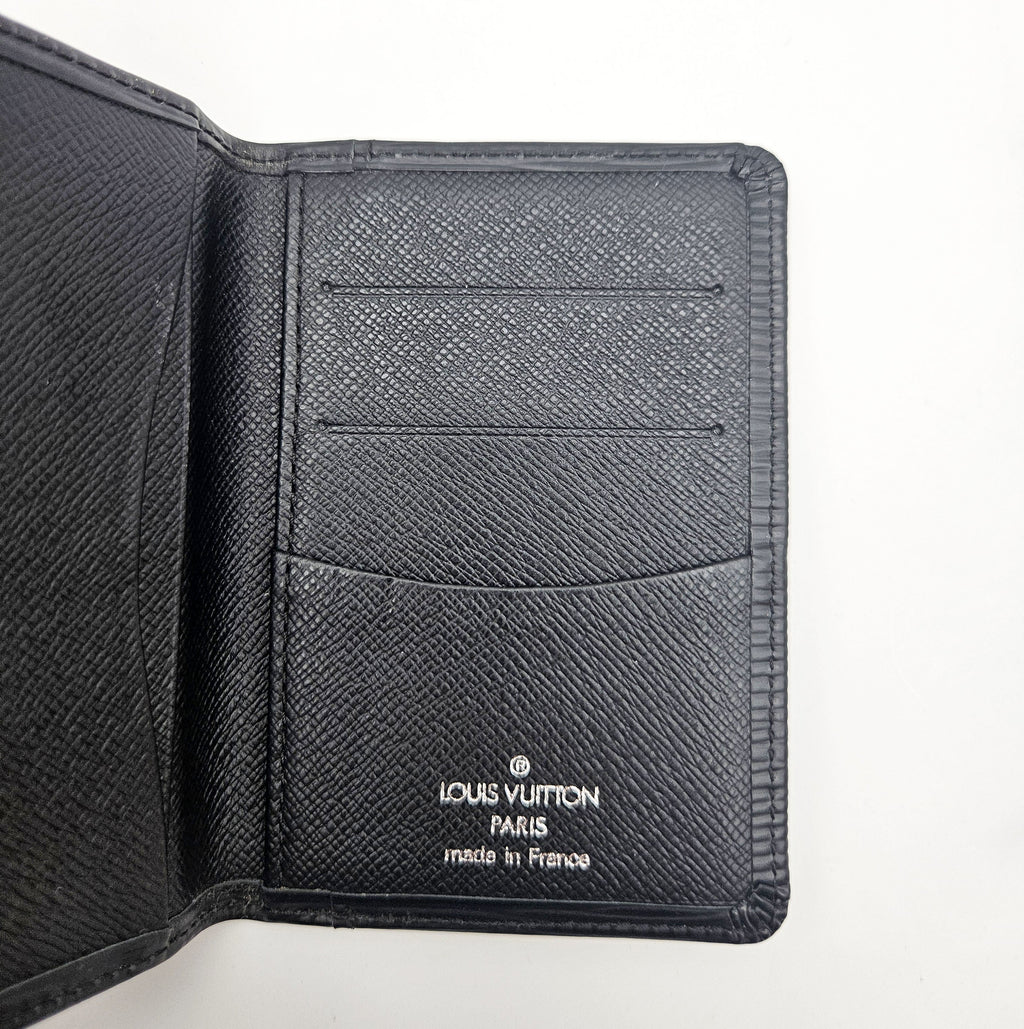 Porte-Cartes Louis Vuitton Cuir Épi Noir Unisexe