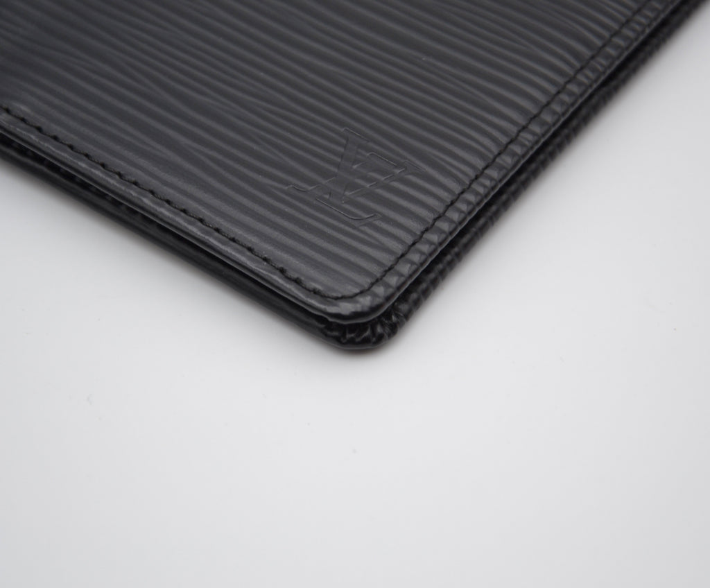 Porte-Cartes Louis Vuitton Cuir Épi Noir Unisexe
