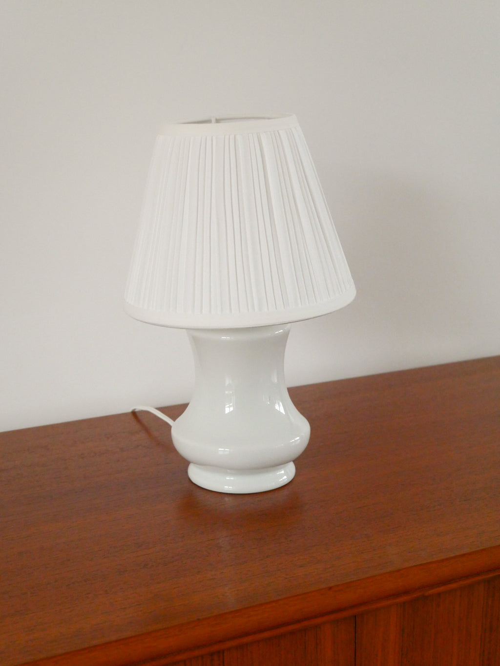 Lampe À Poser En Céramique, Blanc, 1960
