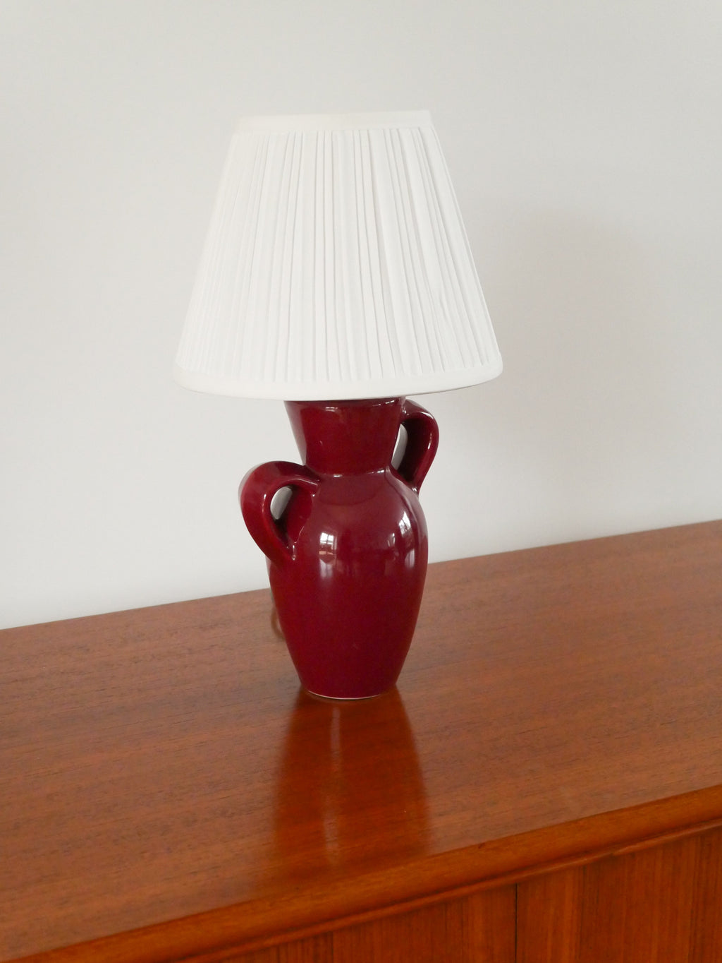 Lampe À Poser En Céramique, Bordeaux, 1960