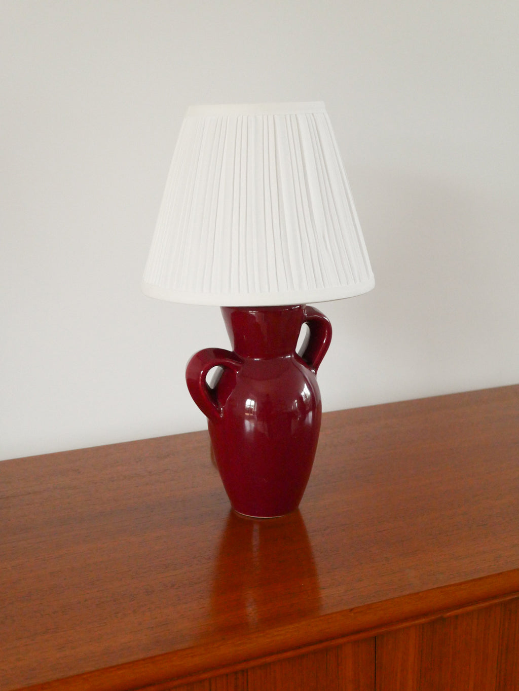 Lampe À Poser En Céramique, Bordeaux, 1960