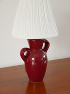 Lampe À Poser En Céramique, Bordeaux, 1960