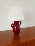 Lampe À Poser En Céramique, Bordeaux, 1960