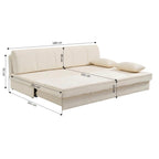 Luma - Banquette 3 Places - Tissu Chenille Beige