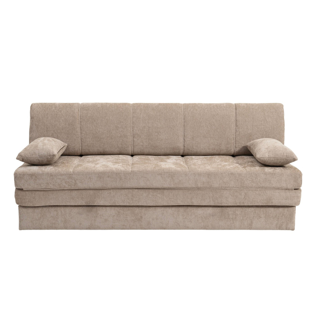 Luma - Banquette 3 Places - Tissu Chenille Marron