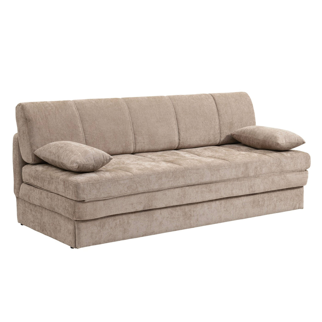 Luma - Banquette 3 Places - Tissu Chenille Marron
