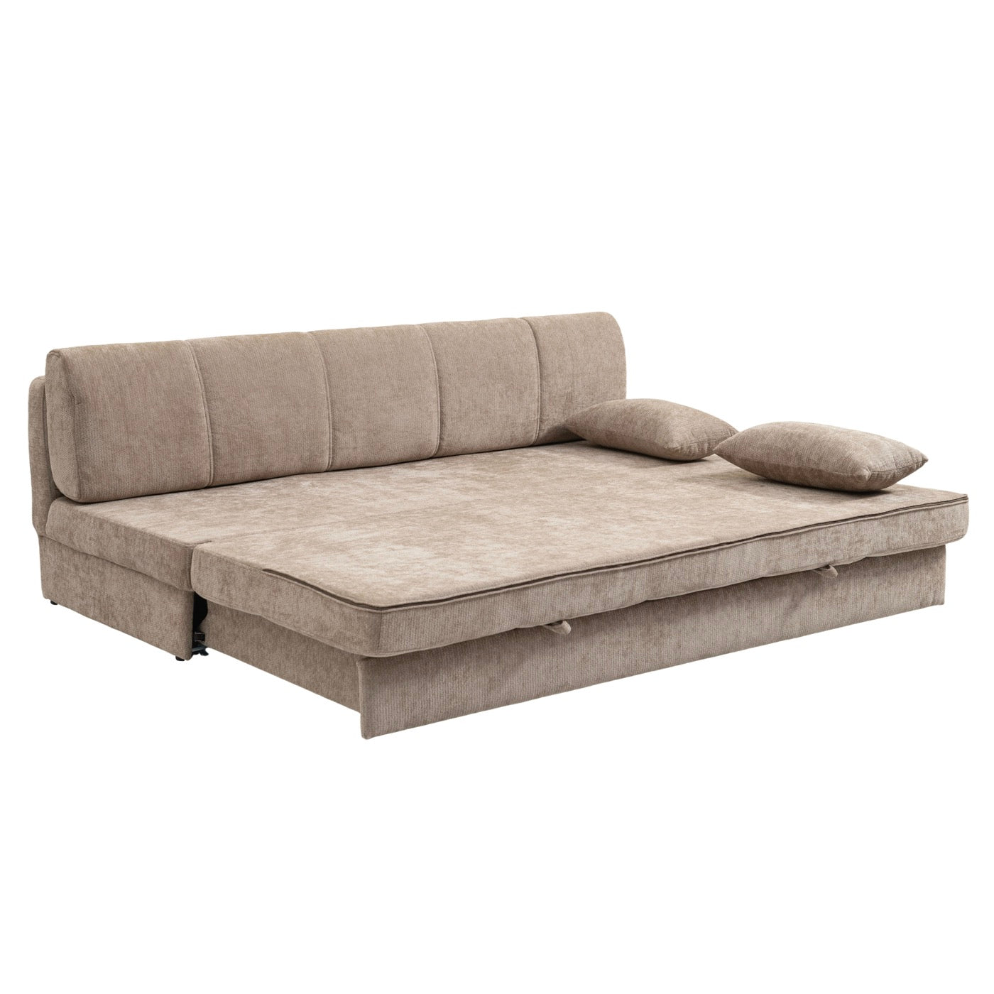 Luma - Banquette 3 Places - Tissu Chenille Marron
