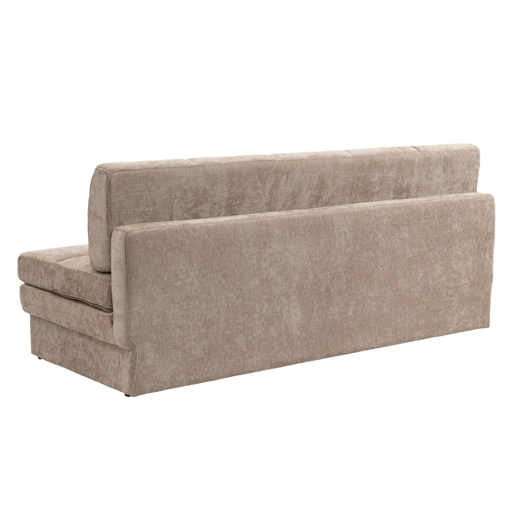 Luma - Banquette 3 Places - Tissu Chenille Marron
