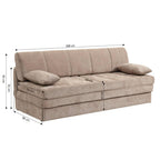 Luma - Banquette 3 Places - Tissu Chenille Marron