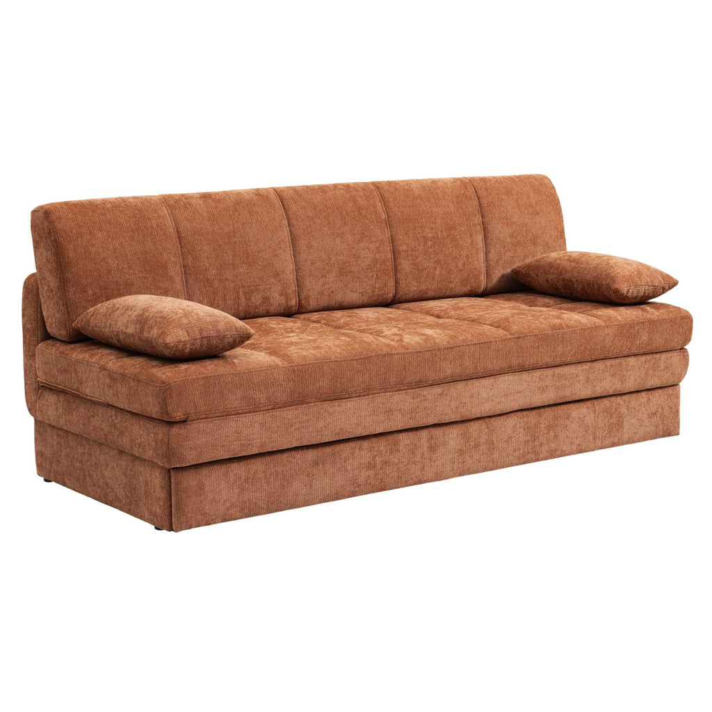 Luma - Banquette 3 Places - Tissu Chenille Terracotta