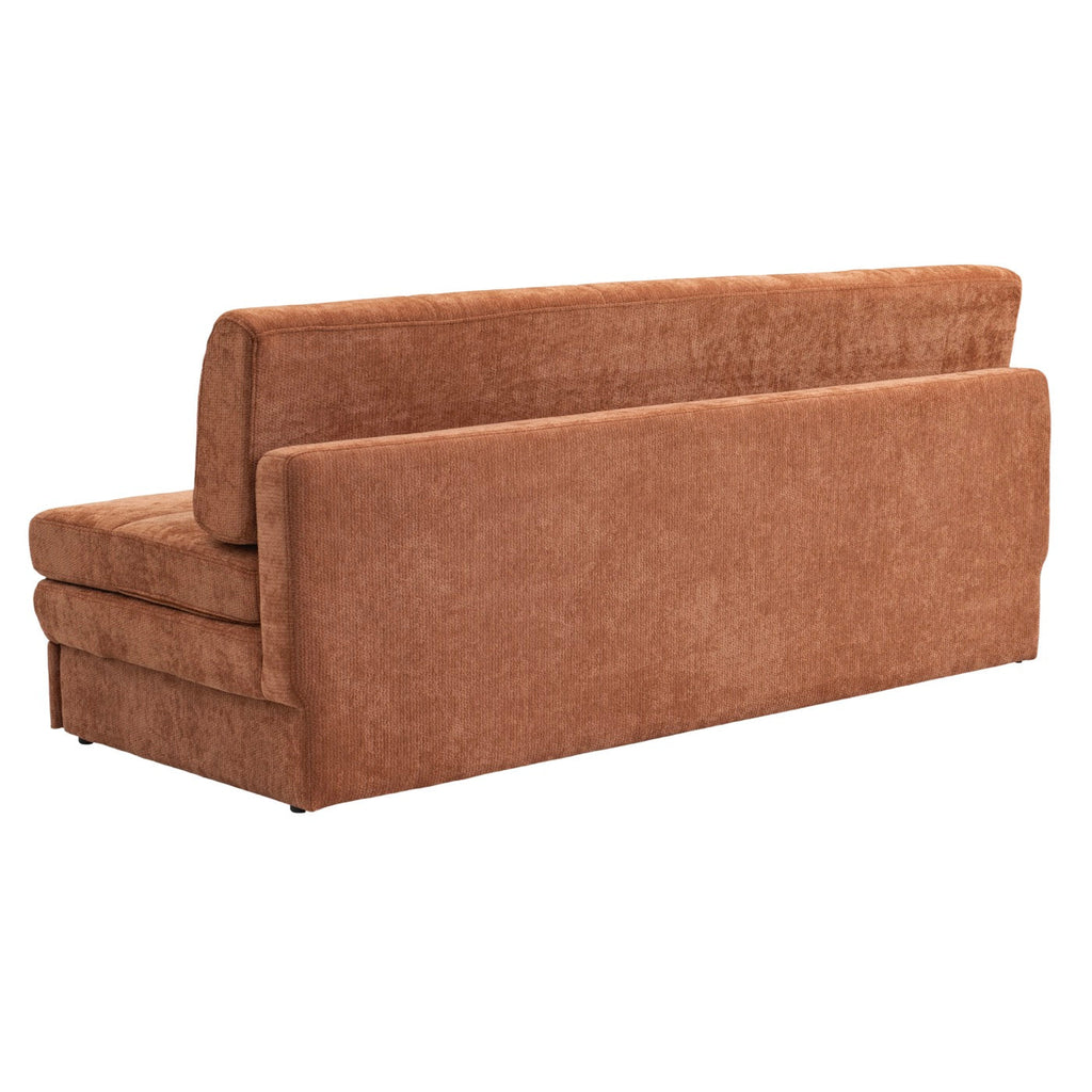 Luma - Banquette 3 Places - Tissu Chenille Terracotta
