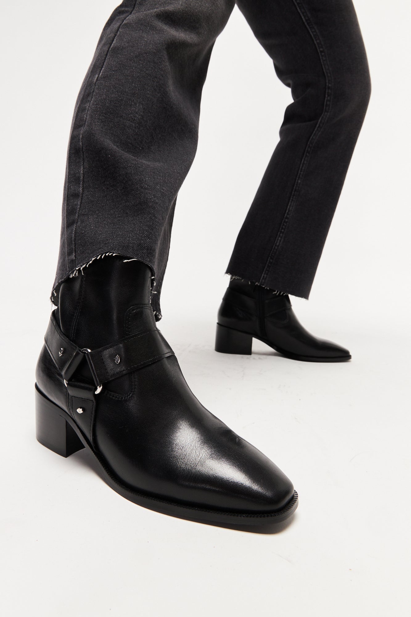 CITY - Luna-Cuir Lisse Noir