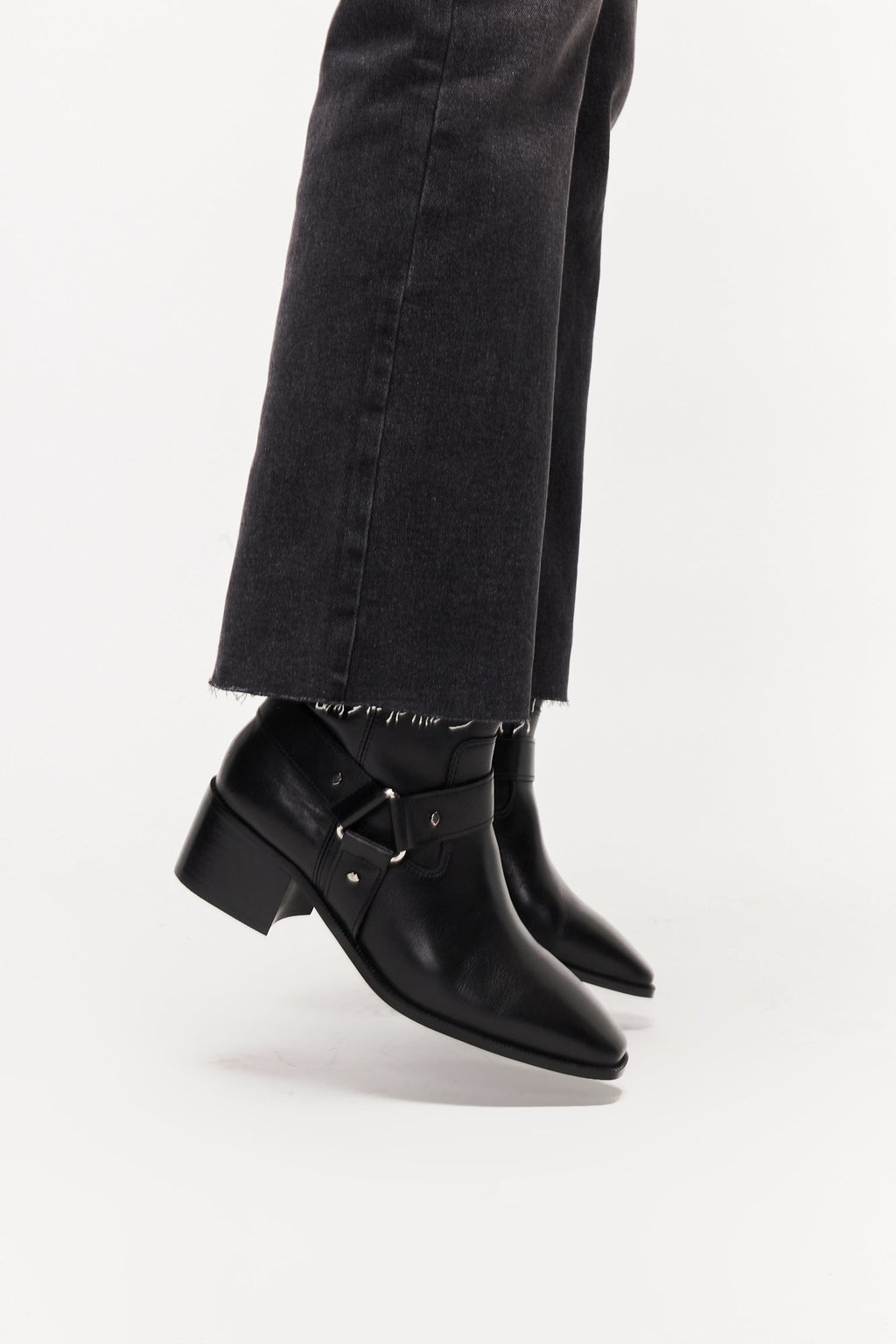CITY - Luna-Cuir Lisse Noir