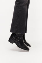 CITY - Luna-Cuir Lisse Noir
