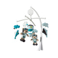 Mobile Tissu Musical En Velours Bleu