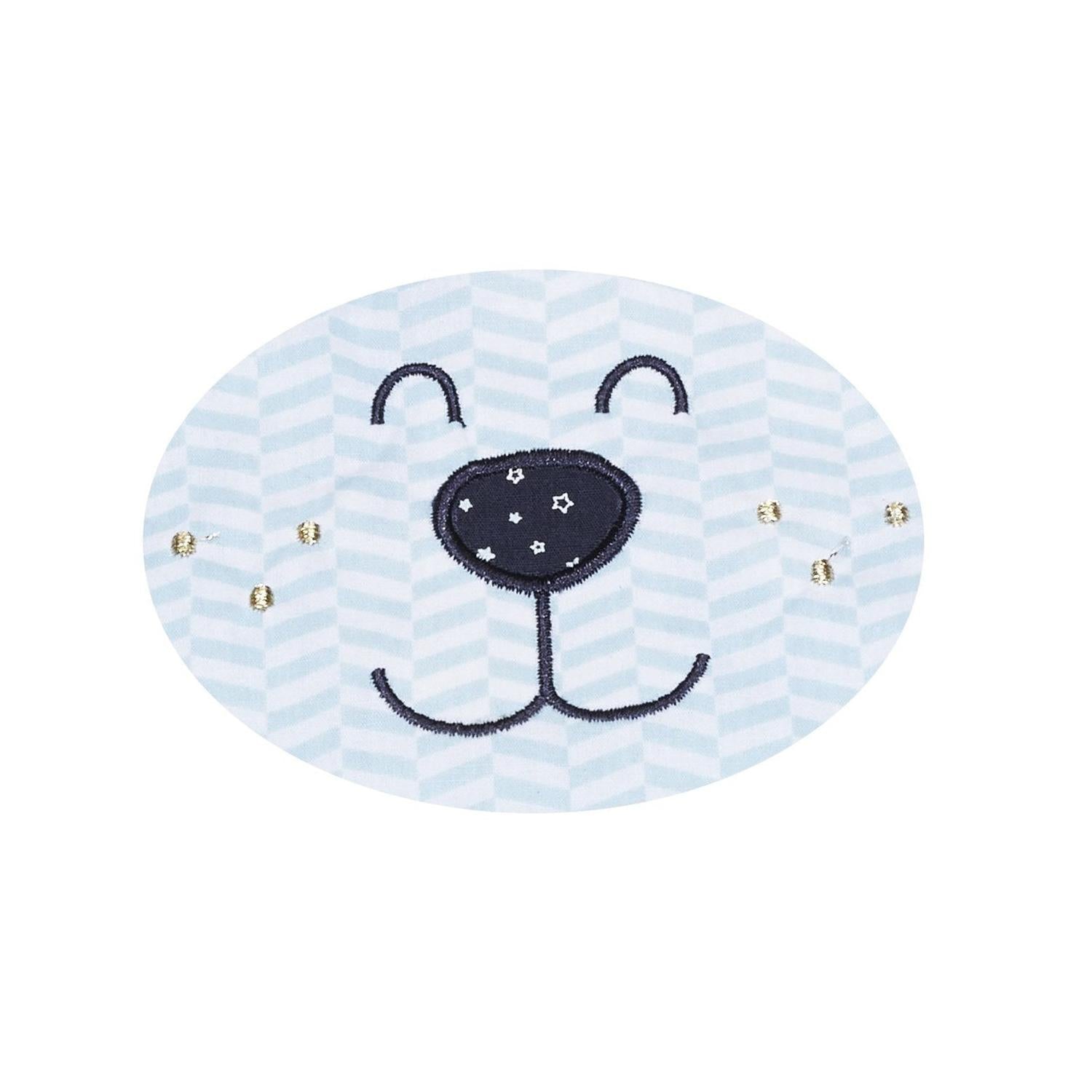 Protege Carnet De Sante En Coton Bleu