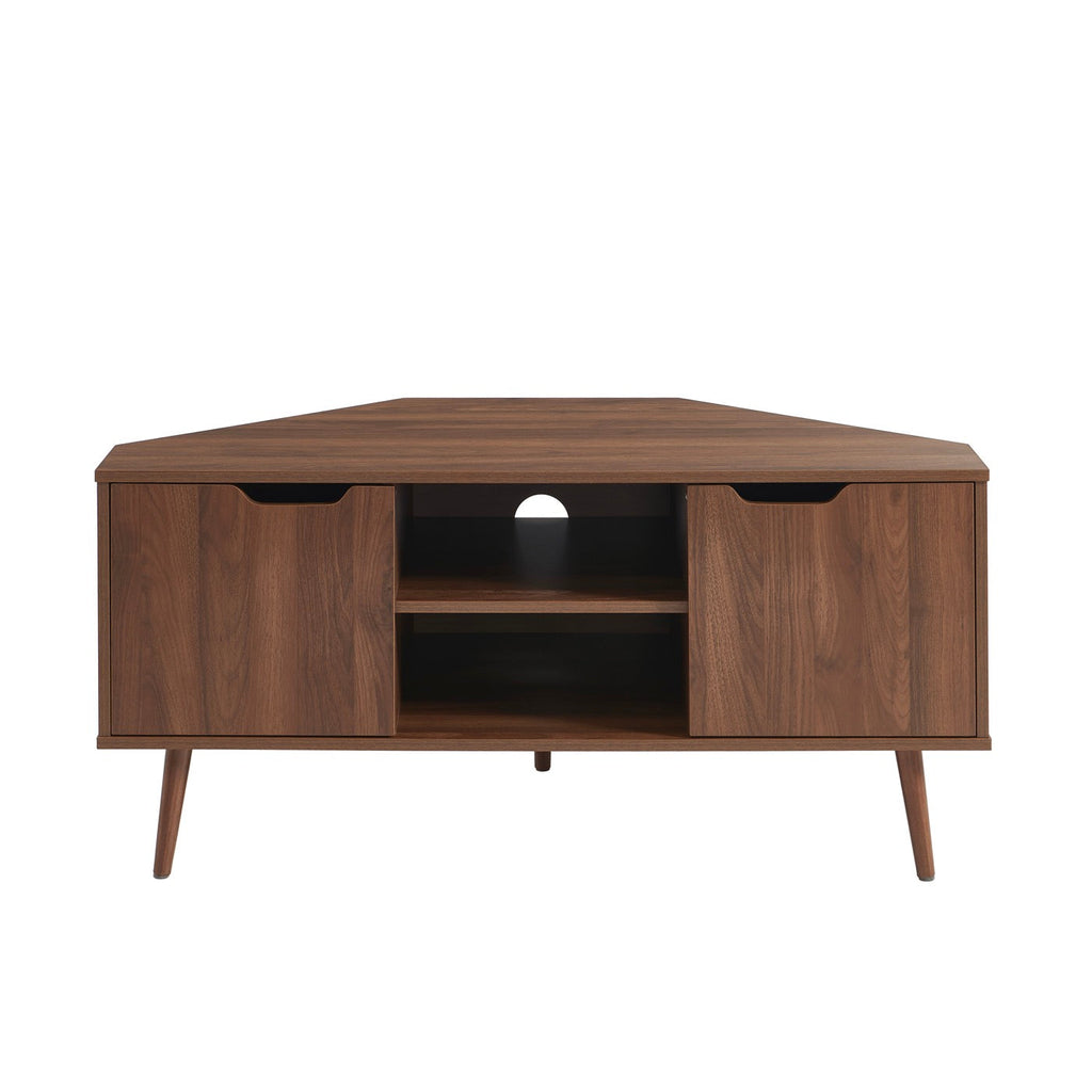 Lyna - Meuble Tv D'Angle - Effet Noyer